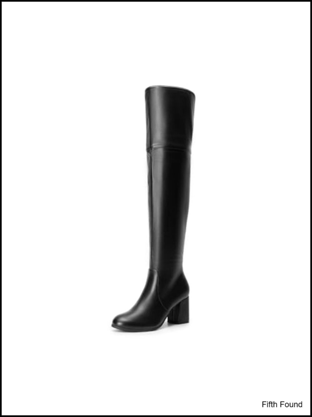 Women's Stretch Suede Knee High Block Heel Boots with Faux Fur Trim